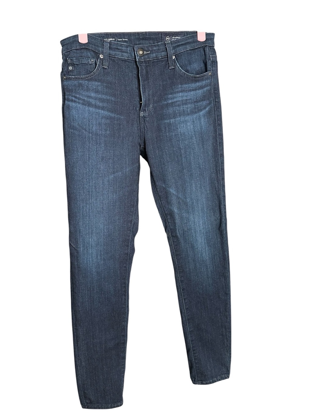 Ag Adriano Goldschmied Dark Indigo Blue Super Skinny Legging Ankle Jeans 27 NWOT